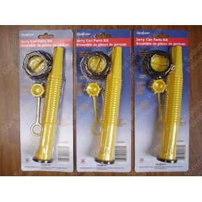 3 SCEPTER SPOUT KITS #03647 Gas Can Parts 4 PCS SPOUTS/SCREW CAP COLLAR/STOPPER/REAR VENT.Kit works on MIDWEST,AMERI-CAN,PLASTIC EAGLE PG5 & KP SERIES,IGLOO,UNISTREAM,MOELLER FUEL DIESEL KEROSENE JUGS