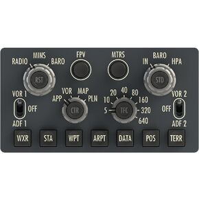 SYDYSOSO CS 737X EFIS Cockpit Simulator, Flight Simulator Control Panel, Full scale replica of Boeing 737 MODE CONTROL PANEL, Flight Multi Panel