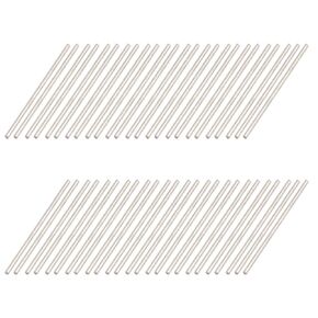 uxcell 50Pcs Round Shaft Solid Durable Steel Rods Axles 1mm x 29mm Silver Tone