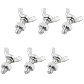 TAODAN 6PCS M8 1.25x20mm Wing Butterfly Screws Bolts, Stainless Steel Wing Butterfly Screws Bolts Wing Bolt Machine Fastener Thumb Hand Screws, Thumb Butterfly Wing Hand Bolts
