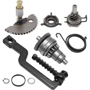 Saihisday Kick Start Shaft Gear + Start Clutch Assembly + Kick Start Pedal Lever Compatible with GY6 49cc 50cc 139qmb Starter Scooter Moped Roketa Taotao Jonway