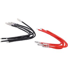 Dilwe RC Motor Cable, 4.0mm Rubber Plug, 16AWG Silicone, Premium core Wire, 200 ° C, for 380/390/540/550/775/795 Brushed Motors, Traxxas Trx4 D90, 10 Pieces/Set (5 red + 5 Black)