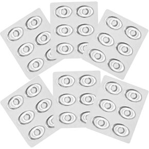 6 Sheet (36Pcs) Transparent Self-Adhesive Silicone Foot Cushions Oval Gel Foot Corn Rings Pain Relief Rings Gel Pads Caps Protecter Perfect for High Heels