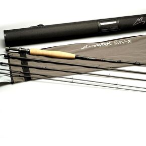 Mavrk Fly Fishing MV-X Euro Nymph Rod 3wt; Fast Action Japanese Ultra High Modulus 46T Nano-Carbon; Natural Graphite Finish; CNC'd Reel seat, 10' 6"