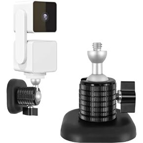 Powerful Magnetic Secured Camera Mount with 1/4" Thread fits for WYZE Cam 3,Blink XT2/3,360° Adjustment Camera Stand Base Attach to Smooth Metal Surface, Ideal for Cruise,RV,Carport Garage Security