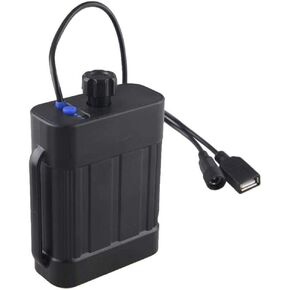 Bikelight Battery Pack Case 8.4V Battery Case for 2X 26650 Rechargeable Battery Waterproof Power Bank Case with DC/USB Interface for Cycling Bike Light Headlamp & Mobile Phone