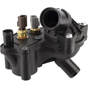 BOXI 902-204 Thermostat Housing with 2 Sensors Kit Assembly with Gasket Fits for 1997 1998 1999 2000 2001 for Ford Explorer / 1998 1999 2000 2001 for Mercury Mountaineer 4.0L V6 (Replace YU3Z8A586AA)