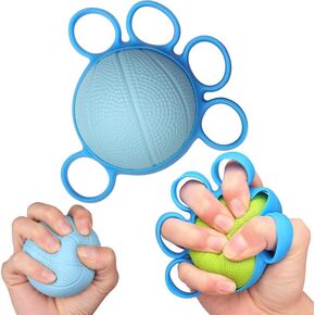 Finger Exercise Ball, Grip Ball Hand Therapy Squeeze Relief Stress Ball Strengthener, Hand Grip Strength Trainer for Exercise and Physical Therapy