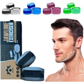 ZOHA Jaw line Exerciser - Facial Toning for Men & Women | 3 Resistance Levels, Food-Grade Silicone, Face Shaper Gum | Easy Jaw Trainer & Sculptor