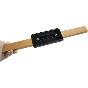 Buff Rake Wooden Tool Removes Residual Compounds and Metal from Buffing Wheels 15"