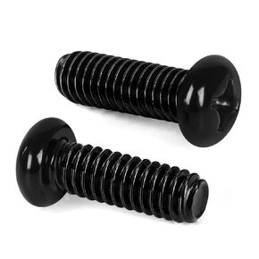 M4 x 14mm Pan Head Machine Screws, Phillips Cross Screw, Phillips Drive, 304 Stainless Steel, Black Finish, 50 PCS