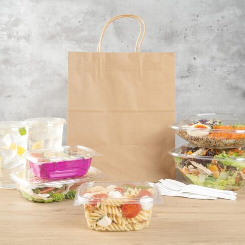 Restaurantware Thermo Tek 24 Ounce Deli Food Containers 100 Anti-Fog Hinged Lid Containers - Freezable Rectangle Clear Plastic To Go Food Containers Disposable in Kuwait