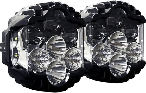 مصباح أمامي LED للأداء القانوني المخصص للشارع من Dynamics® Shark Demon™ متوافق مع Harley Road Glide in Kuwait