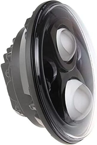 مصباح أمامي Eagle Lights 8700BG2 مقاس 7 بوصات LED لدراجات Harley Davidson والدراجات النارية الهندية - الجيل الثاني/طقم أسود/بدون ملحقات تثبيت in Kuwait