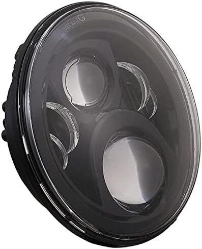 مصباح أمامي Eagle Lights 8700BG2 مقاس 7 بوصات LED لدراجات Harley Davidson والدراجات النارية الهندية - الجيل الثاني/طقم أسود/بدون ملحقات تثبيت in Kuwait
