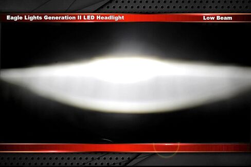 مصباح أمامي Eagle Lights 8700BG2 مقاس 7 بوصات LED لدراجات Harley Davidson والدراجات النارية الهندية - الجيل الثاني/طقم أسود/بدون ملحقات تثبيت in Kuwait