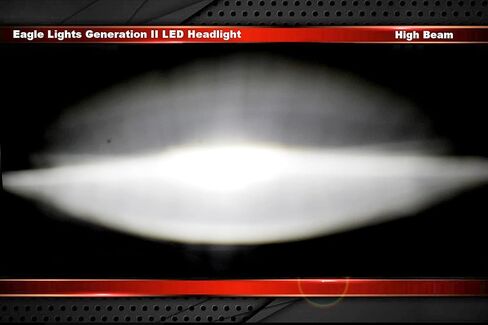 مصباح أمامي Eagle Lights 8700BG2 مقاس 7 بوصات LED لدراجات Harley Davidson والدراجات النارية الهندية - الجيل الثاني/طقم أسود/بدون ملحقات تثبيت in Kuwait