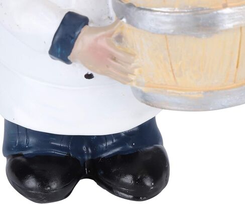 Nunafey Chef Statue حامل أعواد الأسنان، 4.1x3x2.6in لطيف نابض بالحياة تمثال الشيف الرائع، ديكور سطح الطاولة للمطبخ المنزلي للعداد in Kuwait