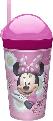 Zak Designs Peppa Pig ZakSnak All-In-One Drink Tumbler + Snack Container For Toddlers – Spill-proof 4oz Snack Container Screws Securely Onto 10oz Tumbler With Accessible Straw, Peppa Pig in Saudi Arabia