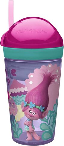 Zak Designs Peppa Pig ZakSnak All-In-One Drink Tumbler + Snack Container For Toddlers – Spill-proof 4oz Snack Container Screws Securely Onto 10oz Tumbler With Accessible Straw, Peppa Pig in Saudi Arabia