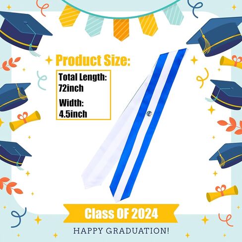 TangFee علم السلفادور والولايات المتحدة الأمريكية سرق التخرج، وشاح التخرج لطلاب السلفادور الدوليين in Kuwait
