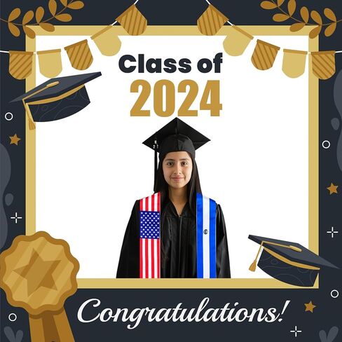 TangFee علم السلفادور والولايات المتحدة الأمريكية سرق التخرج، وشاح التخرج لطلاب السلفادور الدوليين in Kuwait