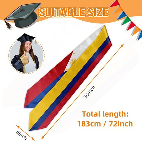 Mixed Country Flag Graduation Stole Sash Graduation Stole Sash Graduation Gift in Saudi Arabia