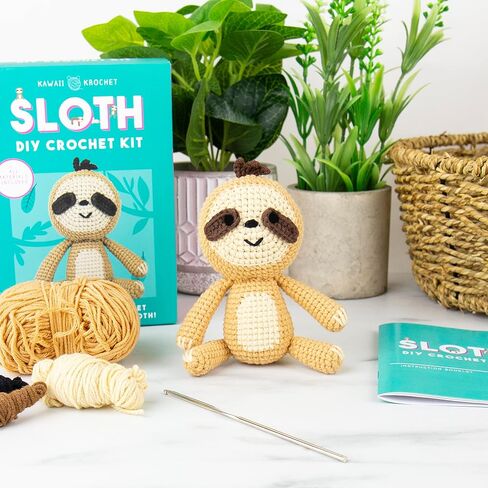 Gift Republic New Kawaii Krochet - طقم كروشيه الكسلان DIY in Saudi Arabia