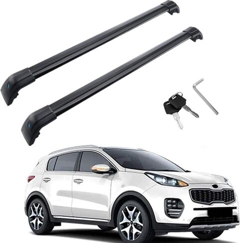 MotorFansClub Cross Bars Fit for KIA Sportage 2016 2017 2018 2019 2020 2021 2022 Baggage Luggage Roof Rack Rail(2PCS) in Kuwait