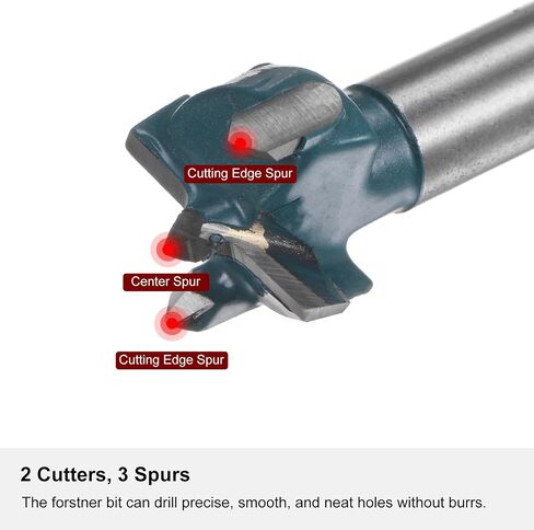HARFINGTON 2pcs Forstner Drill Bit 38mm (1-1/2") Carbide Forstner Bits Wood Hinge Hole Opener Cutter with Hex Shank for Woodworking Drilling in Saudi Arabia