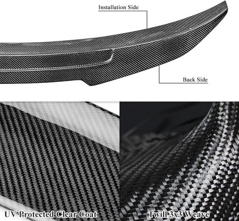 AeroBon Real Carbon Fiber Trunk Spoiler Compatible with 2014-21 BMW 2-Series F22 Coupe and F87 M2 (CS Style) in Kuwait