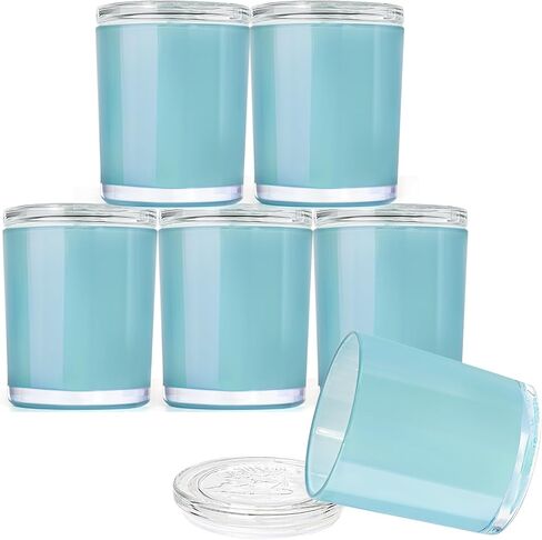 HDKIC 6 Pack Glass Candle Jars,13.4oz White Empty Candle Jars Bulk Candle Containers Jars for Making Candles in Saudi Arabia