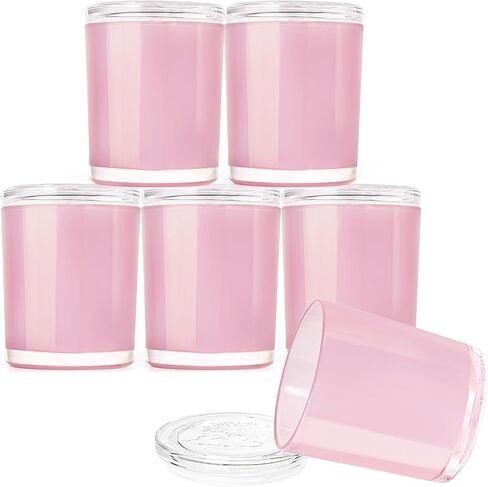 HDKIC 6 Pack Glass Candle Jars,13.4oz White Empty Candle Jars Bulk Candle Containers Jars for Making Candles in Saudi Arabia