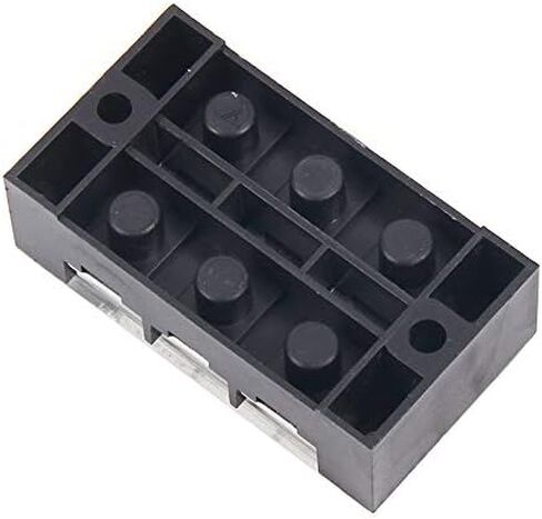 5Pcs 3 Positions Dual Rows 600V 45A Screw Wire Barrier Block Terminal Strip Block TB-4503L with Removable Clear Plastic Insulating Cover in Saudi Arabia