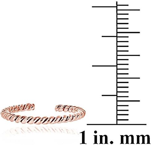 Hoops & Loops 925 Sterling Silver Rope Open Toe Ring for Women Teen Girls Men in Saudi Arabia