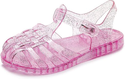 ursloole Toddler Girls Jelly Shoes Soft Unisex-Child Boys Jellies Sandals Rubber Sole Closed Toe Beach Summer Mary Jane Kids Princess Dress Flat in Saudi Arabia
