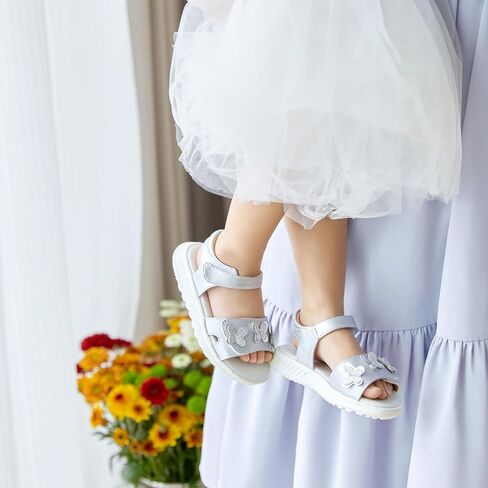 صنادل ESTINE للفتيات الصغيرات الصغار على شكل زهرة الأميرة أحذية صيفية مسطحة in Kuwait