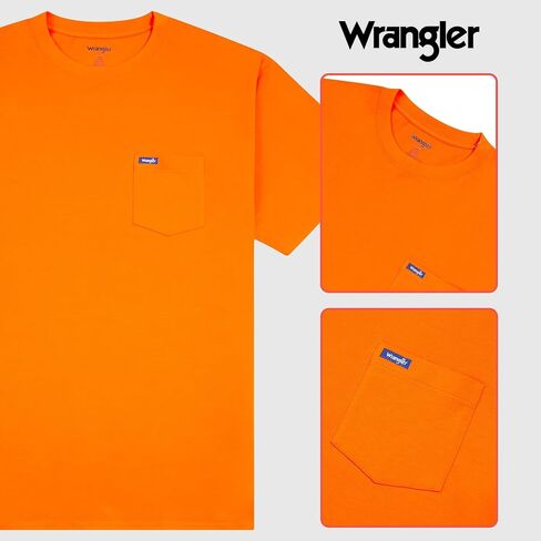 Wrangler T-Shirt Big and Tall - 2 Pack Short Sleeve Cotton Tee with Chest Pocket in Saudi Arabia