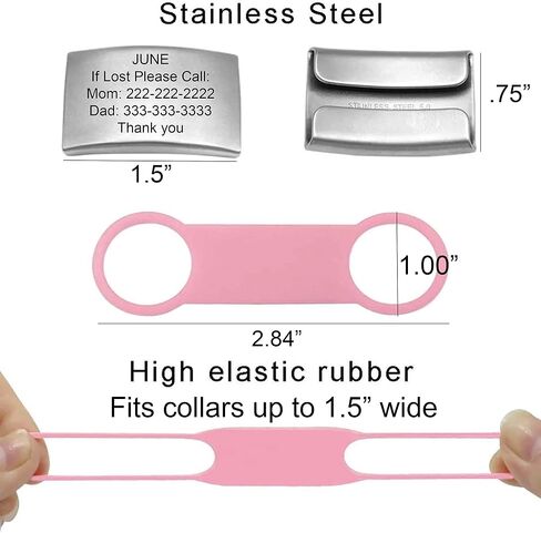 Silicone Attachment Replacement Multi-Purpose Waterproof Pet ID or Band ID Plate Not Included in Saudi Arabia