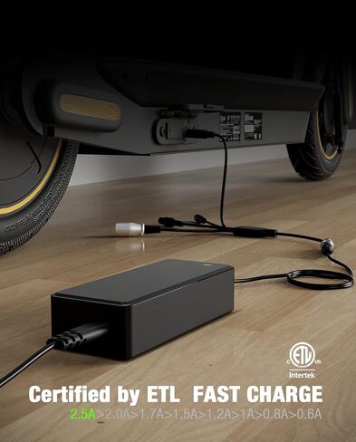 stio Universal Max 2.5A Fast Charger for Gotrax/Hiboy/Ninebot, 42V/36V Charger for Razor Sports Pocket Mod/Dirt Quad DC5525/3Prong/XLR Connector 36V Li-on Battery Power Adapter ETL Certified in Saudi Arabia