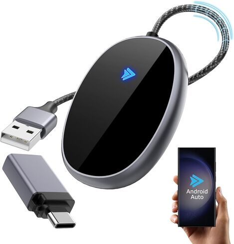 Wireless Android Auto Car Adapter, aa Wireless Android Auto Dongle Bluetooth Adapter 2024 5Ghz WiFi Auto Connect, No Delay Online Update, Plug & Play in Saudi Arabia