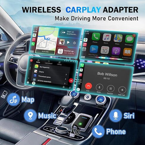 Upgrade Your Car with Wireless CarPlay Adapter A7 - Plug & Play,Fast & Stable Connection,Low Latency,Converts Factory Wired CarPlay to Wireless,Fits Cars from 2015 & iPhone iOS 10+(Microchip A7) in Saudi Arabia