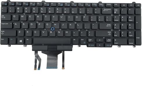 ANTWELON لوحة مفاتيح بديلة للوحة المفاتيح لجهاز Dell Latitude E5550 E5570 5580 5590 5591، الدقة 3510 3520 7510 7520 7710 7720 سلسلة كمبيوتر محمول مع مؤشر تخطيط الولايات المتحدة الضوء الخلفي in Kuwait