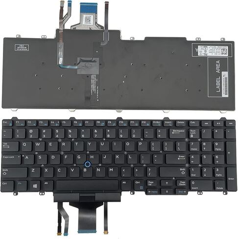 ANTWELON لوحة مفاتيح بديلة للوحة المفاتيح لجهاز Dell Latitude E5550 E5570 5580 5590 5591، الدقة 3510 3520 7510 7520 7710 7720 سلسلة كمبيوتر محمول مع مؤشر تخطيط الولايات المتحدة الضوء الخلفي in Kuwait