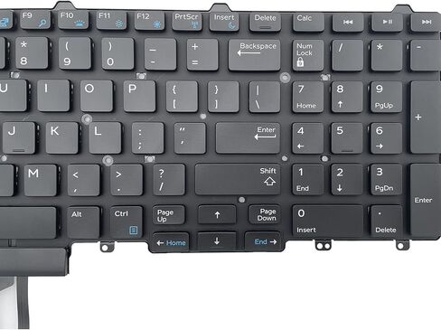 ANTWELON لوحة مفاتيح بديلة للوحة المفاتيح لجهاز Dell Latitude E5550 E5570 5580 5590 5591، الدقة 3510 3520 7510 7520 7710 7720 سلسلة كمبيوتر محمول مع مؤشر تخطيط الولايات المتحدة الضوء الخلفي in Kuwait