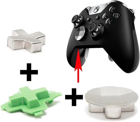أطقم وسادات على شكل حرف D مصنوعة من المعدن المغناطيسي مصنوعة من الفولاذ المقاوم للصدأ قطع غيار لوحة اتجاهية لوحدة تحكم Xbox One Elite، وElite Series 2، وXbox One، وXbox One S/X in Kuwait