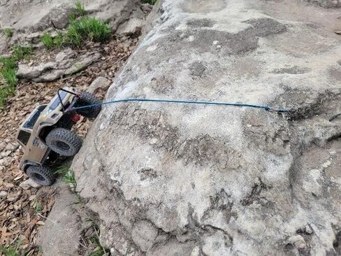 RC Crawler Kinetic Winch Strap, Escape Rope, Rescue Trailer Hook for 1/8 1/10 LCG Chassis Axial SCX10 I II Capra RR10 TRX4 (Dark Night Green) in Saudi Arabia