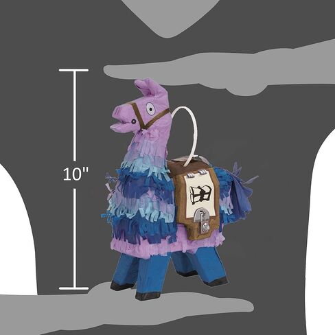 Unique Fortnite Loot Llama Mini Pinata Favor Decoration - 10" x 5.25" x 3.25" (1 Pc.) - Perfect Party Essential For Themed Birthday Celebrations & Gaming Events in Saudi Arabia