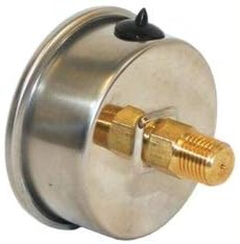 Merrill MFG 0~100 PSI Stainless Steel 1/4" NPT Liquid Filled Pressure Gauge WOG Water Oil Gas Center Back Mount… in Saudi Arabia