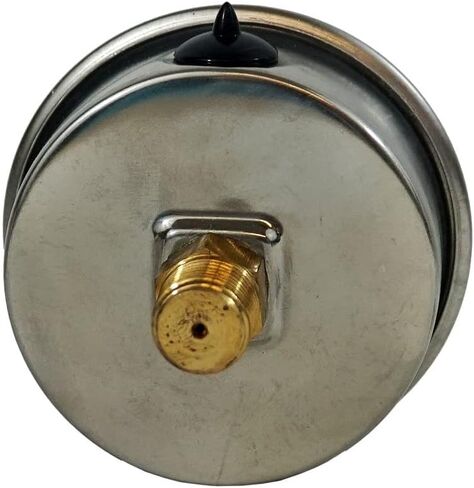 Merrill MFG 0~100 PSI Stainless Steel 1/4" NPT Liquid Filled Pressure Gauge WOG Water Oil Gas Center Back Mount… in Saudi Arabia